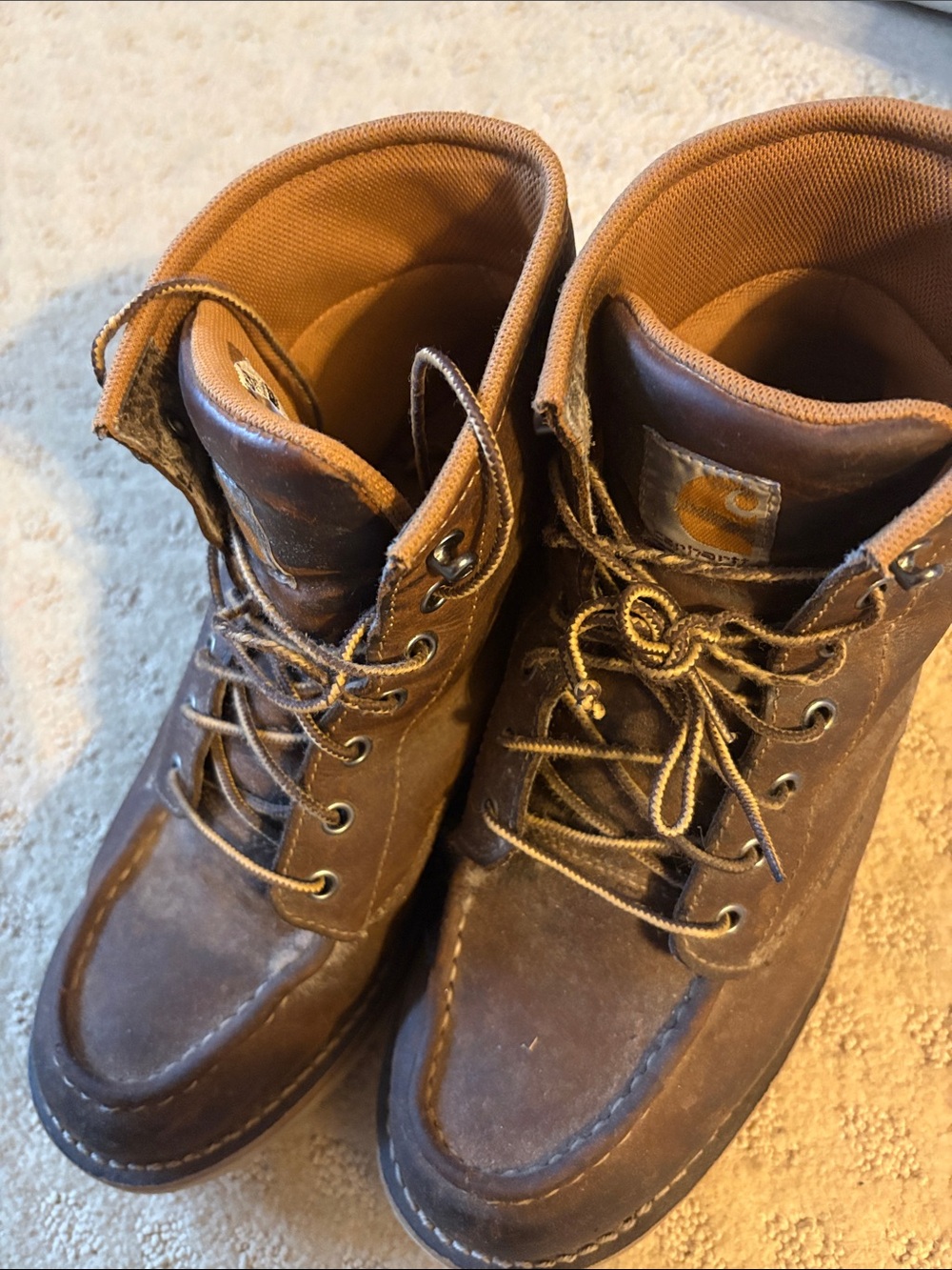 Carhartt Men's Dark Brown Lace-Up Work Boots. Waterproof 9.5 - Picture 11 of 11